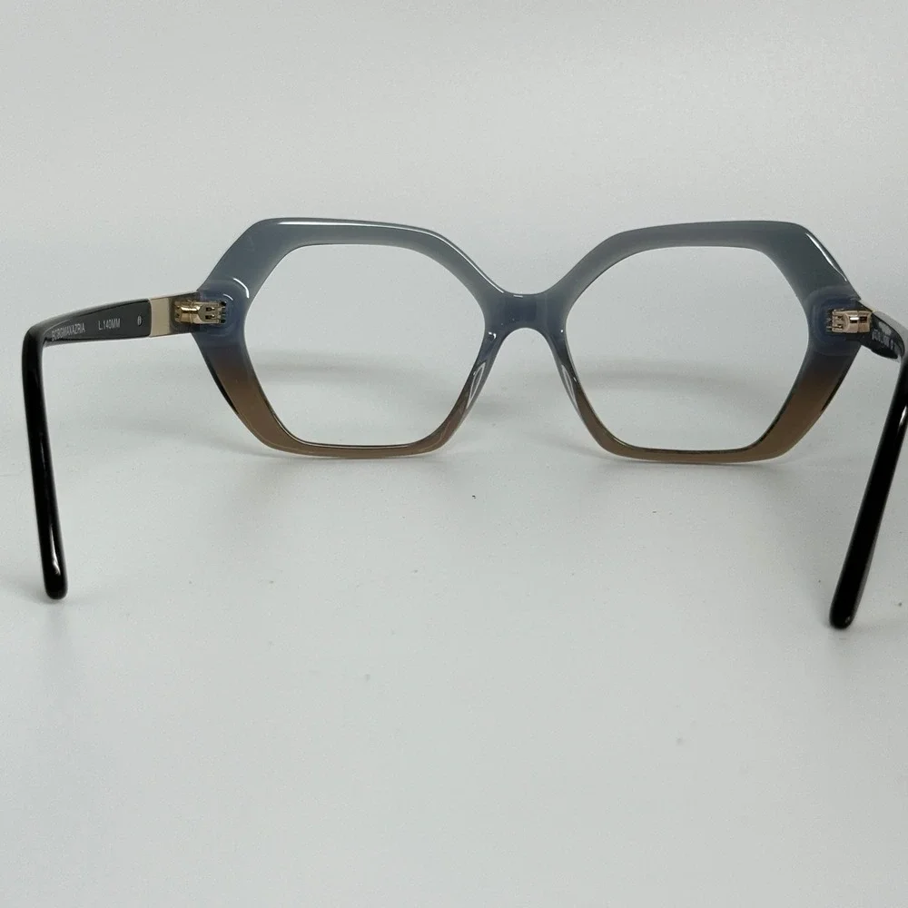 BCBGMAXAZRIA Ravishing Black Fade Hexagonal Eyeglasses Frames Womens L140‎ 21297